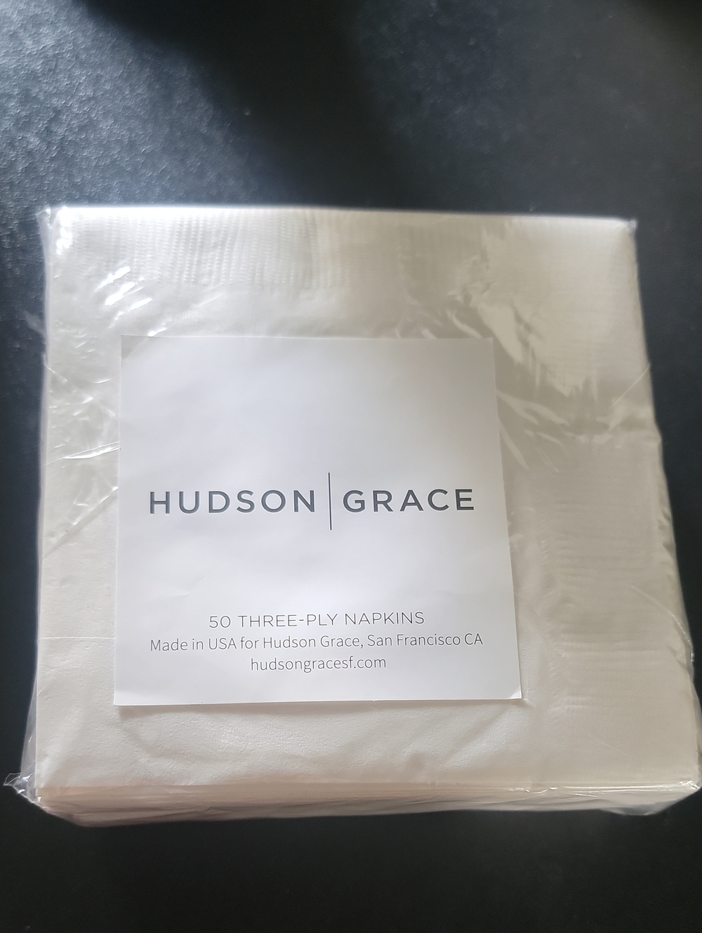 Hudson Grace White 3-Ply Napkins - Pack of 50
